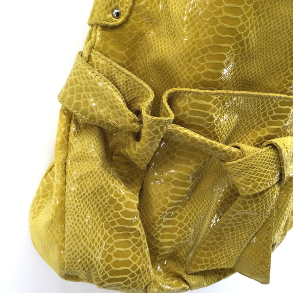 Perlina Yellow Snake Shoulder Bag - Picture 5 of 8